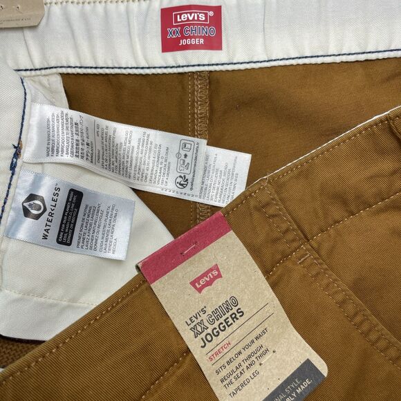 NEW Levi's XX Chino Jogger Pants Twill Stretch Brown Men's Size XXL - Picture 10 of 14